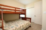 Upstairs Dorm-style Guest Bedroom with Bunk Bed, 1 full and 1 twin 
